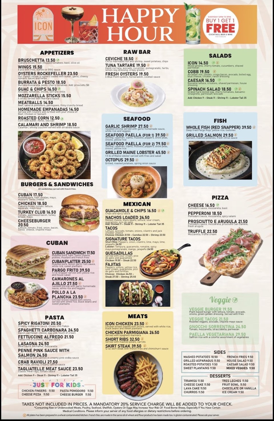 Menu board with sandwiches and burgers.